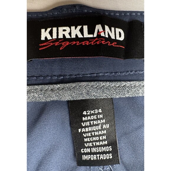 Kirkland Signature Mens 42x34 Blue Commuter Pants Dress Casual Trousers - Picture 5 of 6